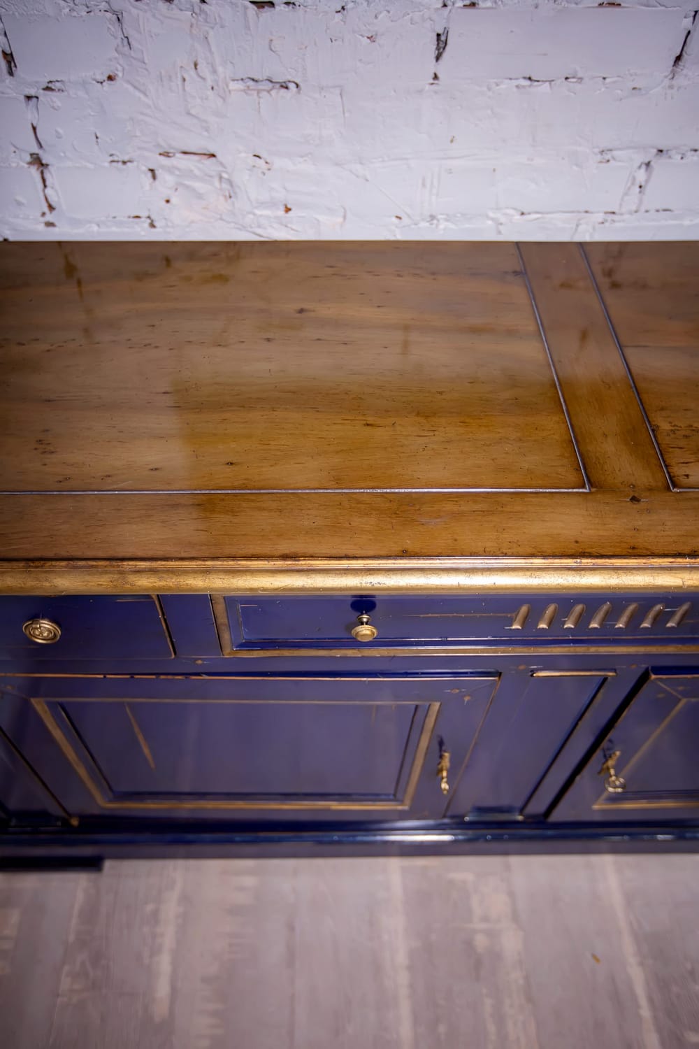 vintage buffet made of natural wood in the kitchen, dining room, living room to order