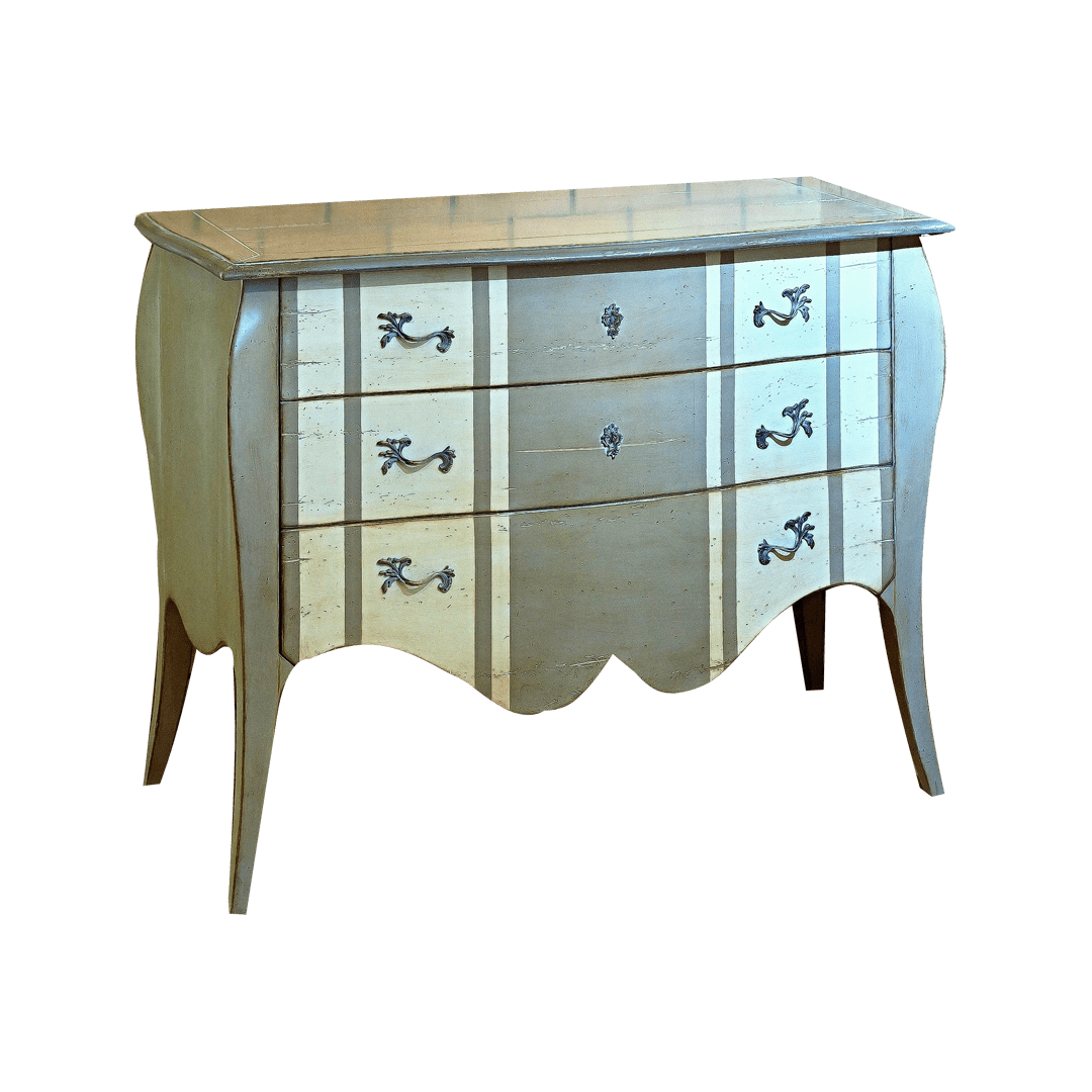 commode en bois faite à la main dans le style de Louis XV