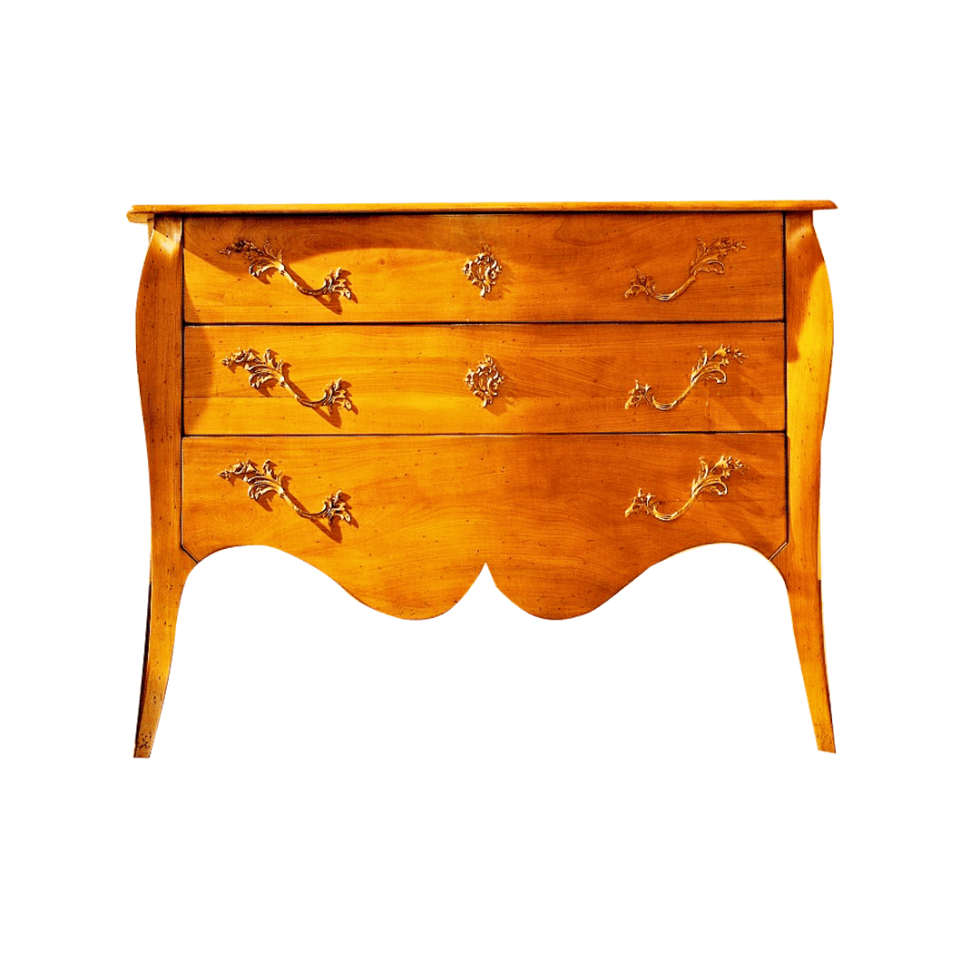 commode en bois faite à la main dans le style de Louis XV