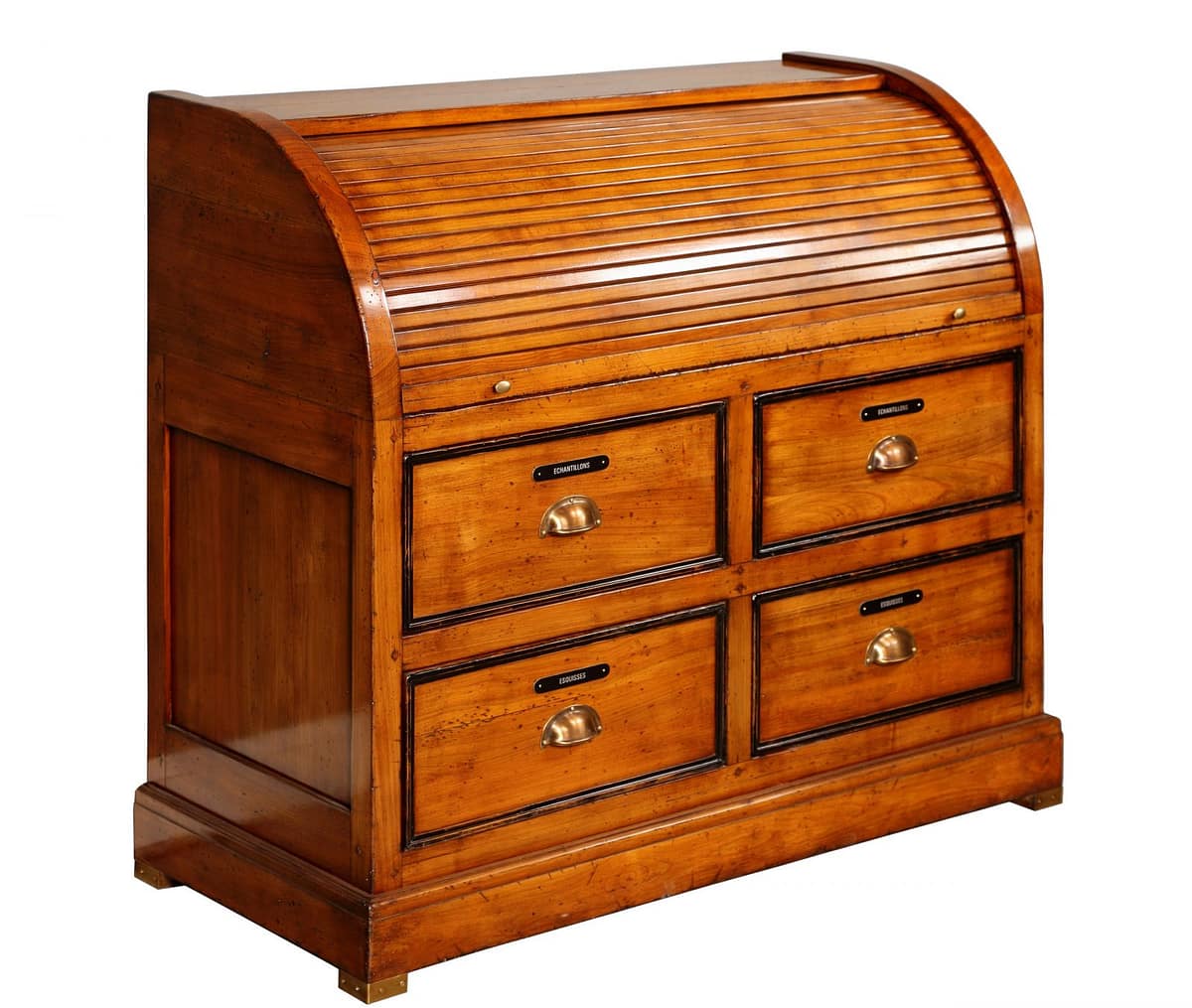 wooden chest of drawers for the office in the old style