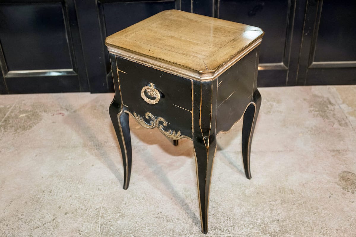 vintage coffee table on long legs with drawer