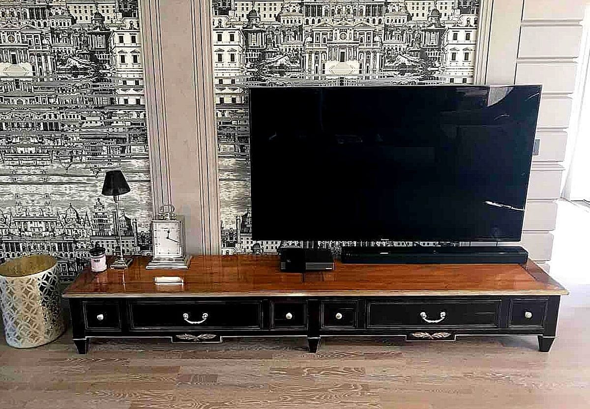 TV stand made of natural wood to order