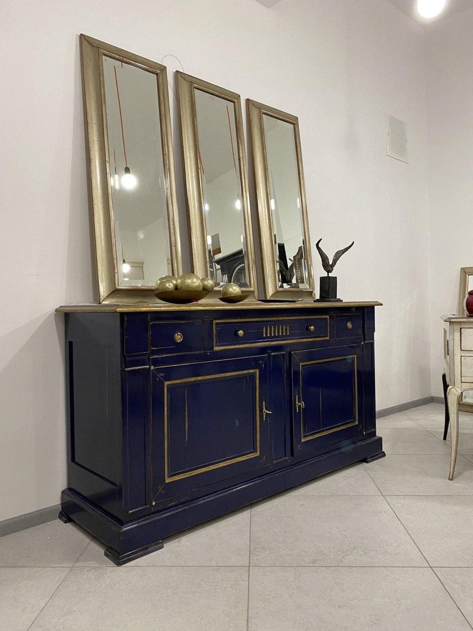 vintage buffet made of natural wood in the kitchen, dining room, living room to order